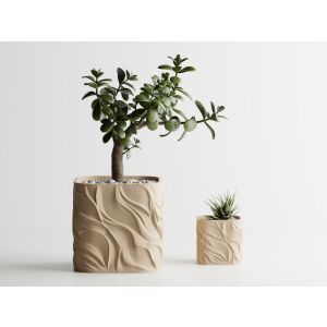 Sani ZEPHYRA Vas decorativ, nisip mat, mediu, 90 x 90 x 87 mm, pentru plante și decorațiuni - Ghivece pentru flori