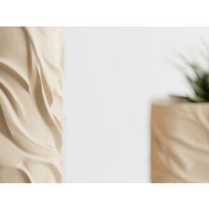 Ghiveci decorativ Sani, Zephyra, mare 112 x 112 x 109 mm, Nisip Mat 122637217 - Ghivece pentru flori