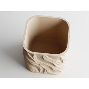 Ghiveci decorativ Sani, Zephyra, maxi 135 x 135 x 131 mm, Nisip Mat 122637237 - Ghivece pentru flori