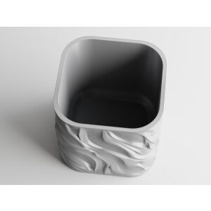 Ghiveci decorativ Sani, Zephyra, mare 112 x 112 x 109 mm, Argintiu 122637281 - Ghivece pentru flori