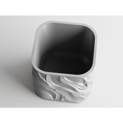 Ghiveci decorativ Sani, Zephyra, mare 112 x 112 x 109 mm, Argintiu 122637281