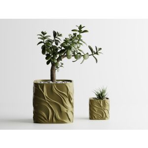 Ghiveci decorativ Sani, Zephyra, maxi 135 x 135 x 131 mm, Bronz 122637282 - Ghivece pentru flori