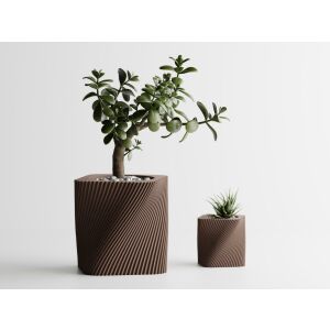 Декоративна саксия Sani, Corba, maxi 172 x 172 x 169 mm, Dark Brown Matt 122637324 - Градинарство