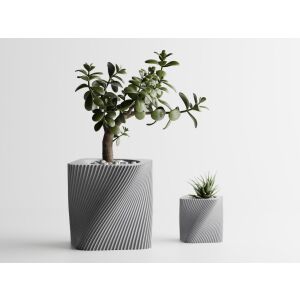 Dekotopf Sani, Corba, mittel 115 x 115 x 112 mm, Silber 122637359 - Blumentöpfe