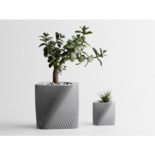 Sani dekoratív edény, Corba, közepes 115 x 115 x 112 mm, ezüst 122637359