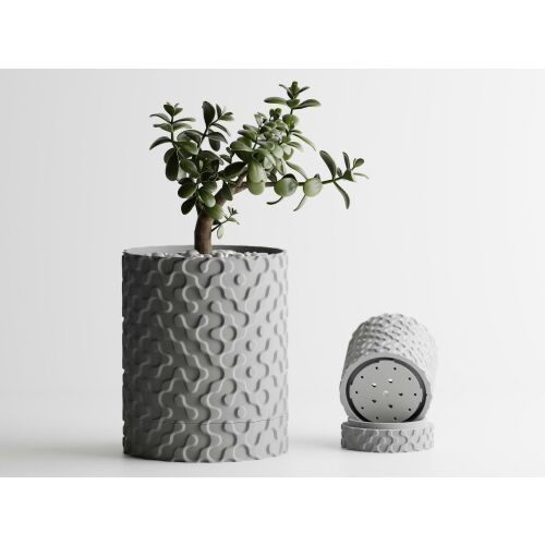 Dekotopf Sani, Nevada, klein 81 x 81 x 102 mm, Hellgrau Matt 122637378