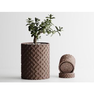 Dekotopf Sani, Nevada, klein 81 x 81 x 102 mm, Dunkelbraun Matt 122637386 - Gartenbau