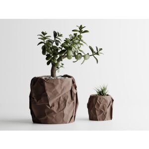 Декоративна саксия Sani, Miami, голяма 175 x 174 x 164 mm, Dark Brown Matt 122637420 - Градинарство