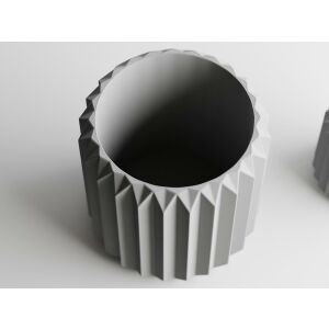 Ghiveci decorativ Sani, Florida 100 x 100 x 103 mm, Gri Deschis Mat 122637506 - Ghivece pentru flori