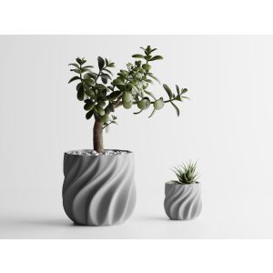 Декоративна саксия Sani, Венеция 119 х 119 х 112 мм, светло сив мат 122637462 - Градинарство