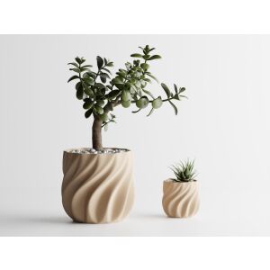 Doniczka dekoracyjna Sani, Wenecja 119 x 119 x 112 mm, Matowy piasek 122637469 - Ogród