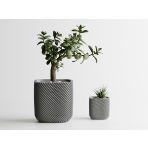 Dekotopf Sani, Malibu 92 x 92 x 93 mm, Hellgrau Matt 122637503 - Gartenbau