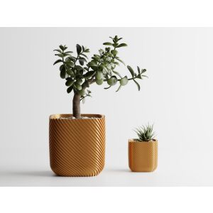 Ghiveci decorativ Sani, Malibu 92 x 92 x 93 mm, Auriu 122637518 - Ghivece pentru flori