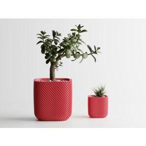 Ghiveci decorativ Sani, Malibu 92 x 92 x 93 mm, Roz 122637525 - Ghivece pentru flori