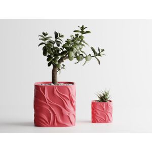 Ghiveci decorativ Sani, Zephyra, mare 112 x 112 x 109 mm, Roz 122637527 - Ghivece pentru flori