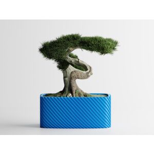 Ghiveci decorativ Sani, Bonzai, mic 164 x 64 x 50 mm, Cyan 122637554 - Ghivece pentru flori