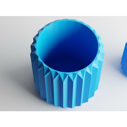 Doniczka dekoracyjna Sani, Floryda 100 x 100 x 103 mm, Cyjan 122637635