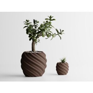 Dekotopf Sani, Roma 120 x 120 x 109 mm, Dunkelbraun Matt 122637654 - Blumentöpfe