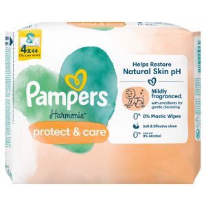 Pampers Harmonie Protect &amp; Care Chusteczki nawilżane 176szt 145391689 - Pampers Chusteczki
