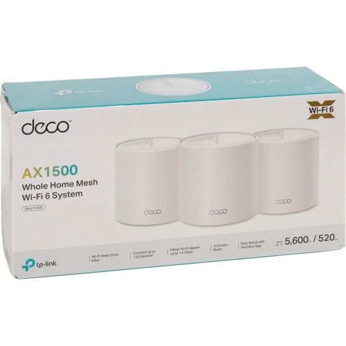 TP-Link Deco X1500 Whole Home Mesh Wi-Fi 6 rendszer csomagolása