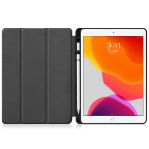 Samsung Galaxy Tab S9 FE Plus (12.4) SM-X610 / X616B, mappa tok, érintőceruza tartó, érintőceruza nélkül, Trifold, Wooze Trifold Pencil Holder, sötétkék