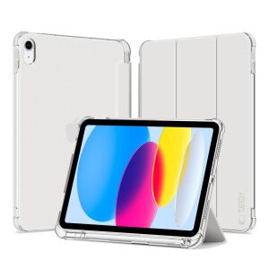 Apple iPad 10.9 (2022) Smart Case cu suport pentru stilou, spate transparent, argintiu - Huse tablete