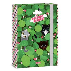 Ars Una cicás füzetbox A5 Think Pink Leaves 122749944 - Füzetbox
