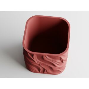 Doniczka dekoracyjna Sani, Zephyra, duża 112 x 112 x 109 mm, Ciemnoczerwony mat 122750527 - Ogród