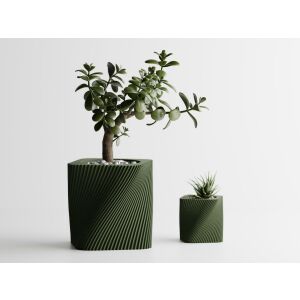 Декоративна саксия Sani, Corba, maxi 172 x 172 x 169 mm, Dark Green Matt 122750570 - Перфоратор