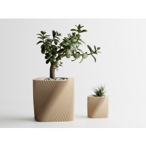 Dekotopf Sani, Corba, mittel 115 x 115 x 112 mm, Matt Sand 122750580 - Übertöpfe