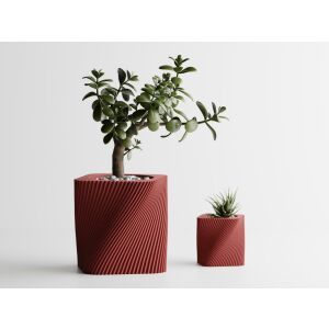 Dekotopf Sani, Corba, mittel 115 x 115 x 112 mm, dunkelrot matt 122750584 - Übertöpfe