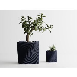 Dekotopf Sani, Corba, klein 87 x 87 x 85 mm, Dunkelblau Matt 122750596 - Übertöpfe