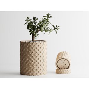 Dekotopf Sani, Nevada, klein 81 x 81 x 102 mm, Sand Matt 122750631 - Übertöpfe