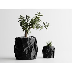 Dekotopf Sani, Miami, klein 114 x 114 x 107 mm, Mattschwarz 122750640 - Übertöpfe