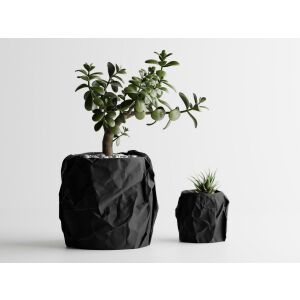 Ghiveci decorativ Sani, Miami,  mare 175 x174 x 164 mm, Negru Mat 122750662 - Ghiveci