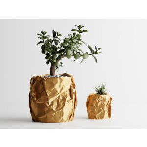 Dekotopf Sani, Miami, klein 114 x 114 x 107 mm, Gold 122750721 - Übertöpfe