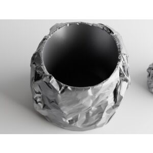 Doniczka dekoracyjna Sani, Miami, duża 175 x 174 x 164 mm, srebrna 122750761 - Punch