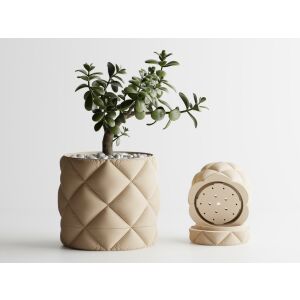 Dekotopf Sani, Atlanta, klein 91 x 91 x 85 mm, Sand Matt 122750757 - Übertöpfe