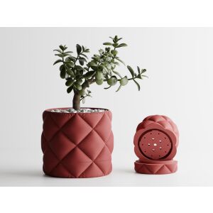 Dekotopf Sani, Atlanta, klein 91 x 91 x 85 mm, Dunkelrot Matt 122750759 - Übertöpfe