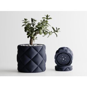 Декоративна саксия Sani, Atlanta Small 91 x 91 x 85 mm, Dark Blue Matt 122750766 - Перфоратор