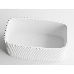 Dekotopf Sani, Bonzai, klein 164 x 64 x 50 mm, Mattweiß 122750820 - Übertöpfe