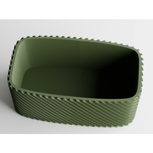 Dekotopf Sani, Bonzai, groß 185 x 103 x 80 mm, dunkelgrün matt 122750865