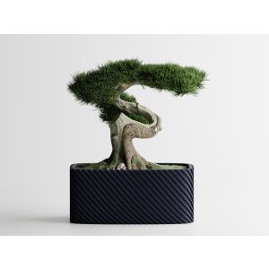 Doniczka dekoracyjna Sani, Bonzai, duża 185 x 103 x 80 mm, Ciemnoniebieski mat 122750844 - Punch