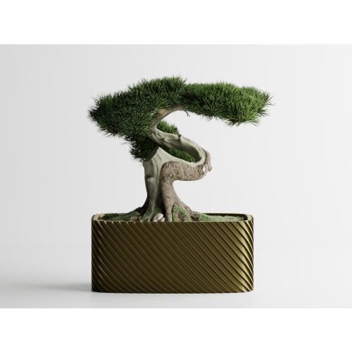 Sani Bonsai Díszedény - Bronz - 164x64x50 mm 122750876
