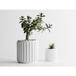 Doniczka dekoracyjna Sani, Floryda 100 x 100 x 103 mm, Matowa biel 122750891 - Punch