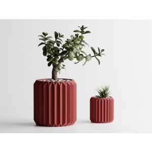 Doniczka dekoracyjna Sani, Floryda 100 x 100 x 103 mm, Ciemnoczerwony mat 122750903 - Ogrodnictwo