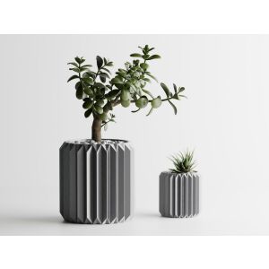 Doniczka dekoracyjna Sani, Floryda 100 x 100 x 103 mm, Srebrna 122750910 - Punch