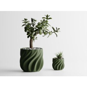 Dekotopf Sani, Venedig 119 x 119 x 112 mm, Dunkelgrün matt 122750998 - Übertöpfe