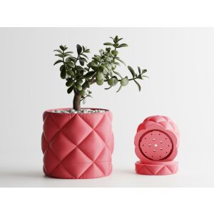 Декоративна саксия Sani, Atlanta, малка 91 x 91 x 85 мм, Розова 122751114 - Перфоратор