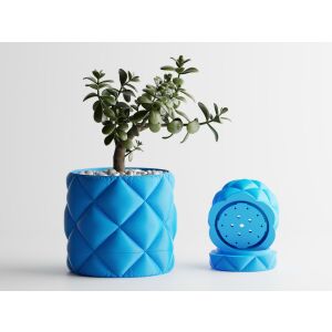 Doniczka dekoracyjna Sani, Atlanta, mała 91 x 91 x 85 mm, Cyjan 122751116 - Ogród